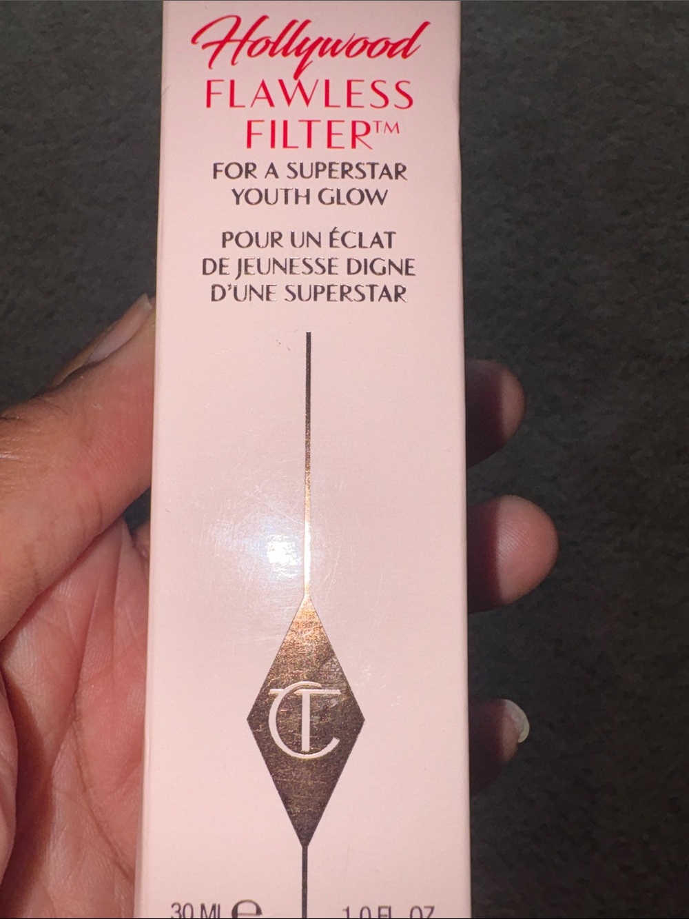Charlotte Tilbury Hollywood Flawless Filter - Soft Pink & Rose Gold Accents NIB